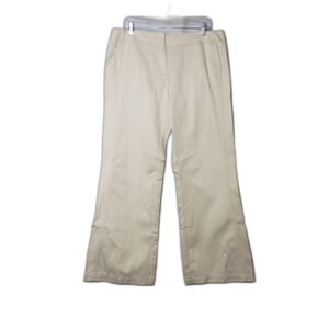 Y2K MODA INTERNATIONAL Light Tan Flared Cotton Pants Womens Size 14